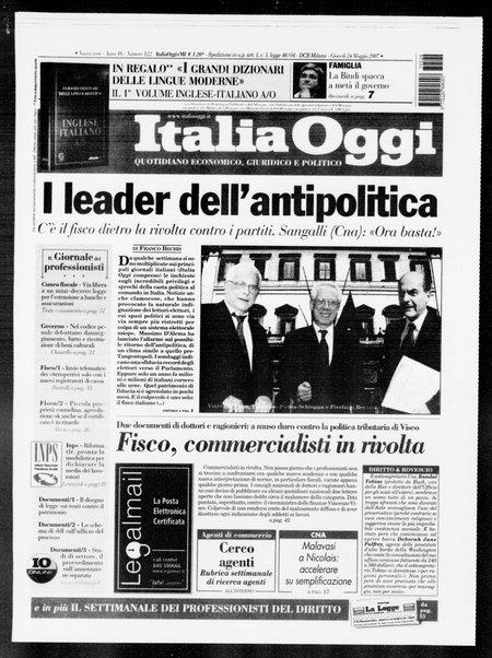 Italia oggi : quotidiano di economia finanza e politica